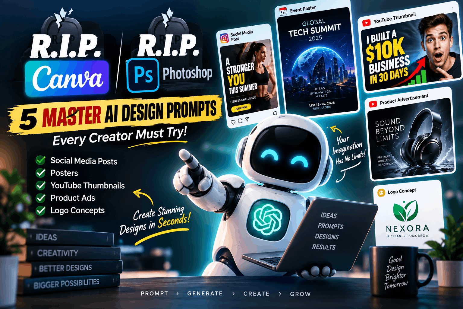 5 Powerful AI Design Prompts for Professional Graphic Design