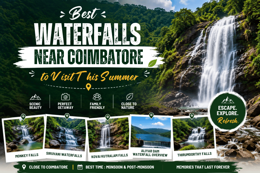 Best Waterfalls Near Coimbatore to Visit This Summer 2026