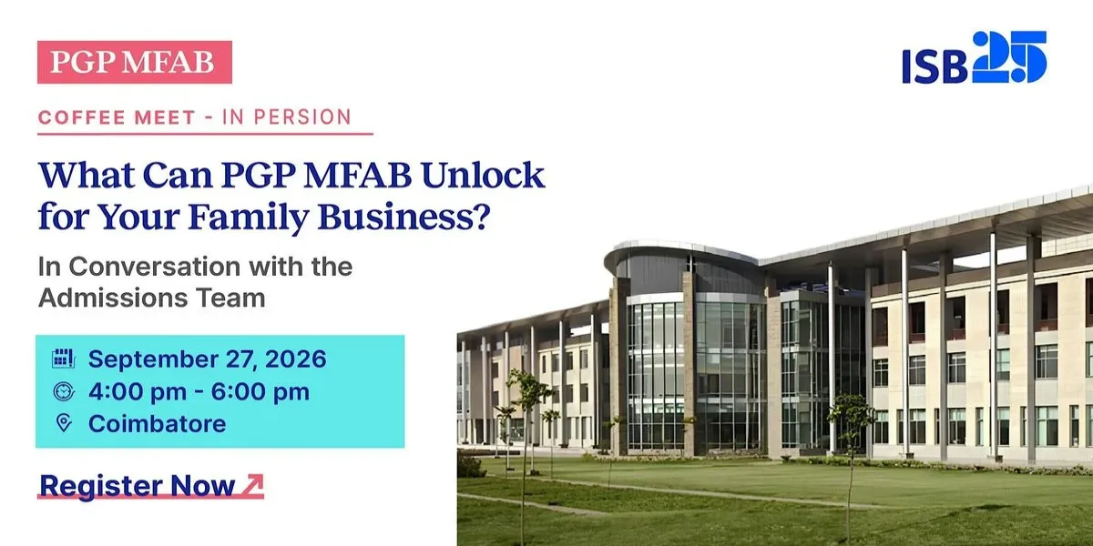 PGP MFAB Coffee Meet: Connect with the Admissions Team | Coimbatore