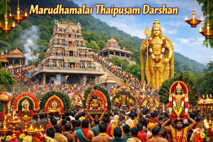 Marudhamalai Thaipusam darshan timings 2026